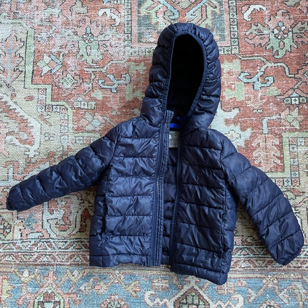 Primary lightweight hooded down puffer coat
